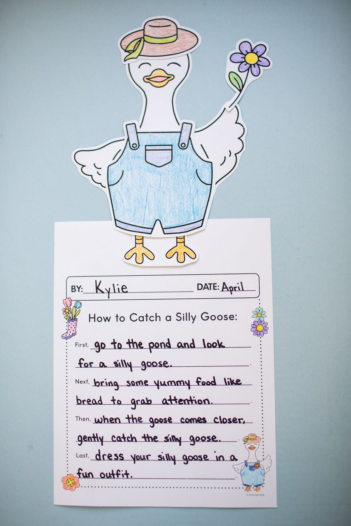 Printable April How To Catch A Silly Goose Writing Craftivity