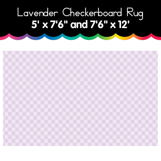 Lavender Checkerboard area rug 