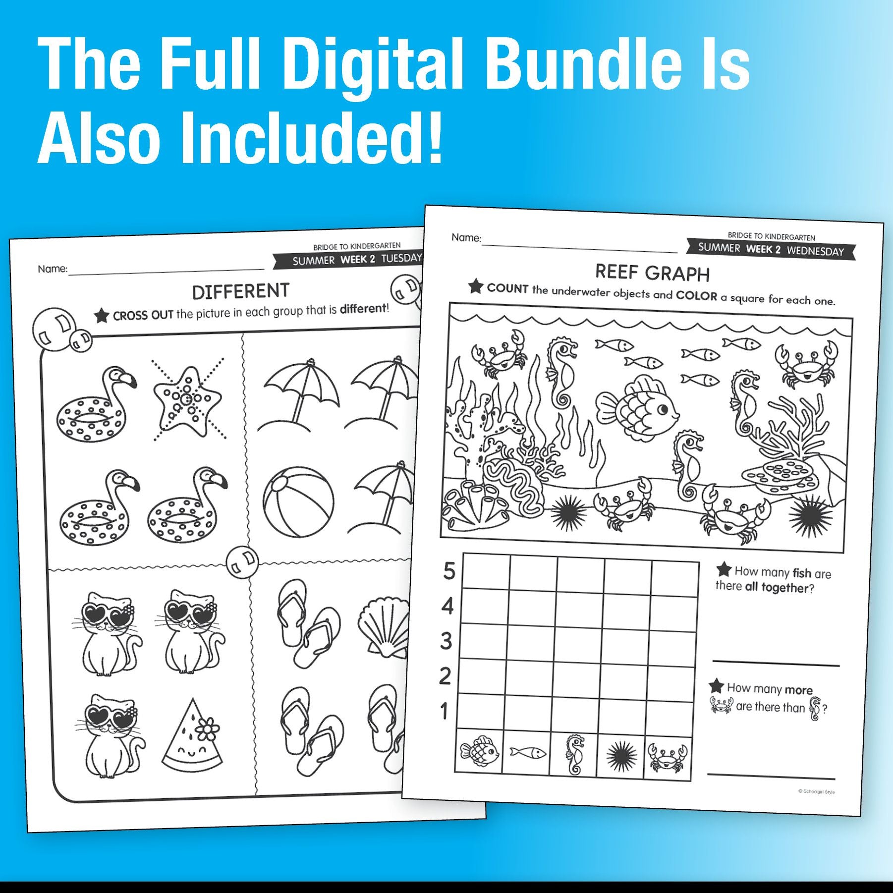Ultimate Bridge To Kindergarten Pre-Printed And Digital Summer Workbook