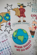 Load image into Gallery viewer, Printable Columbus Day Worksheets Activities and Coloring Pages

