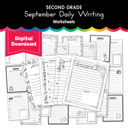 Second Grade September Daily Writing