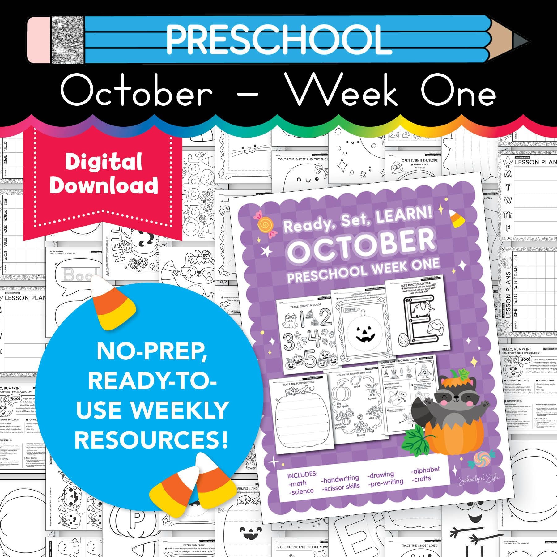 Printable Preschool October Week 1 Resources