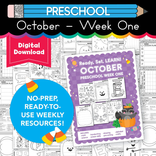 Printable Preschool October Week 1 Resources