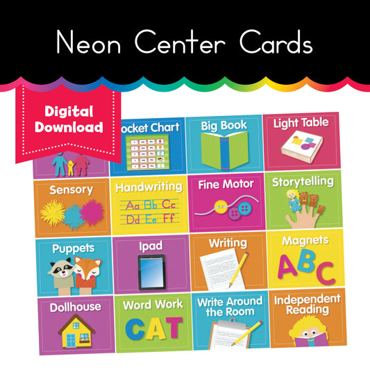 Neon center cards