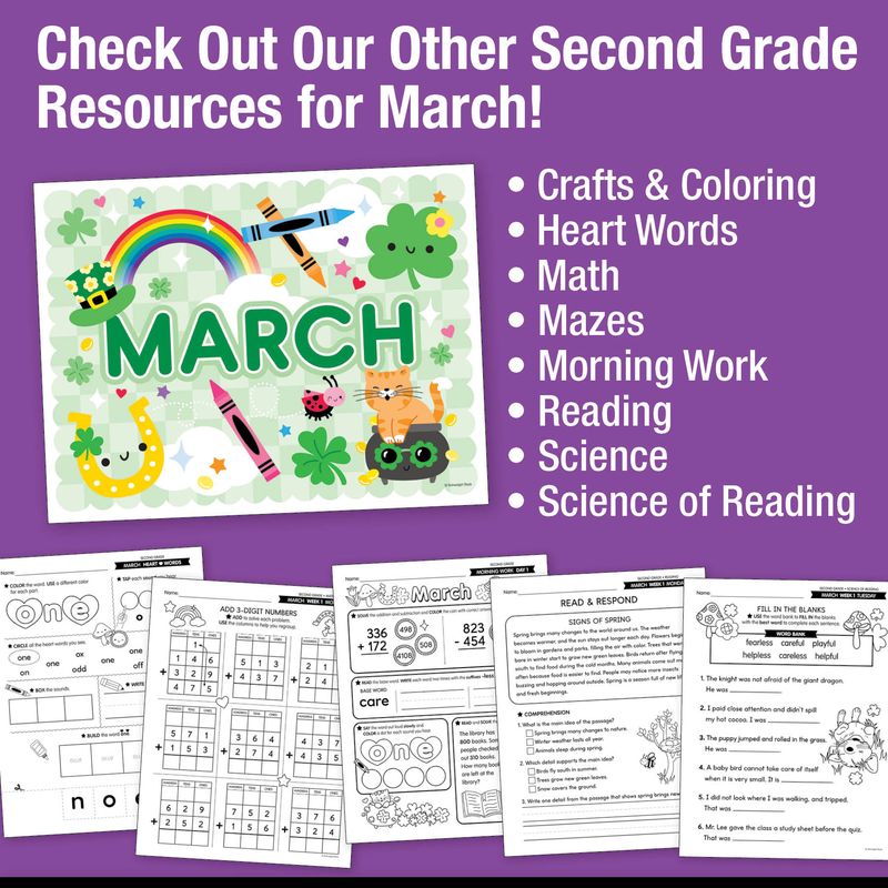 Printable Second Grade March Writing Bundle