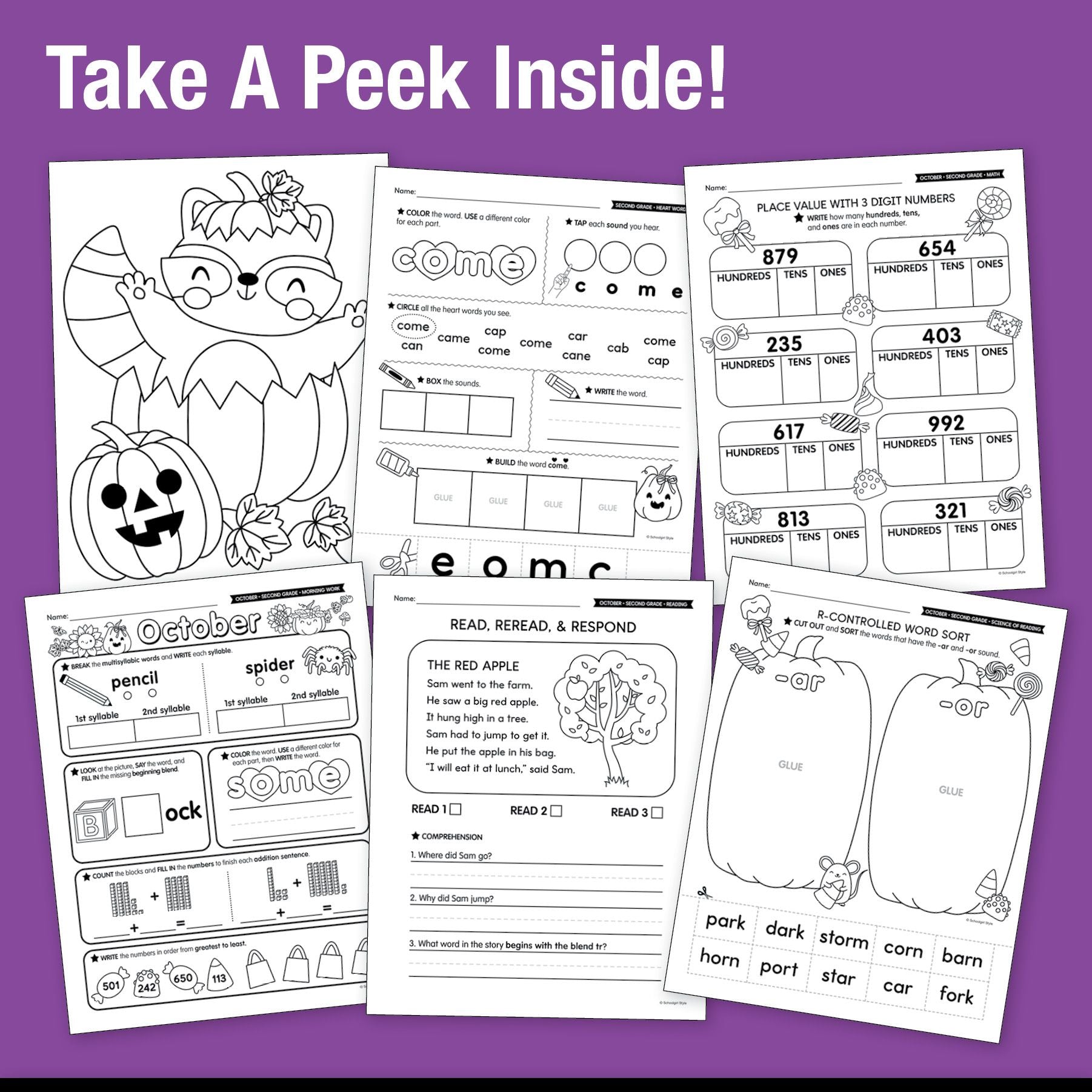 The Big Book of October Learning Second Grade