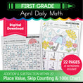 Load image into Gallery viewer, Printable First Grade April Daily Math
