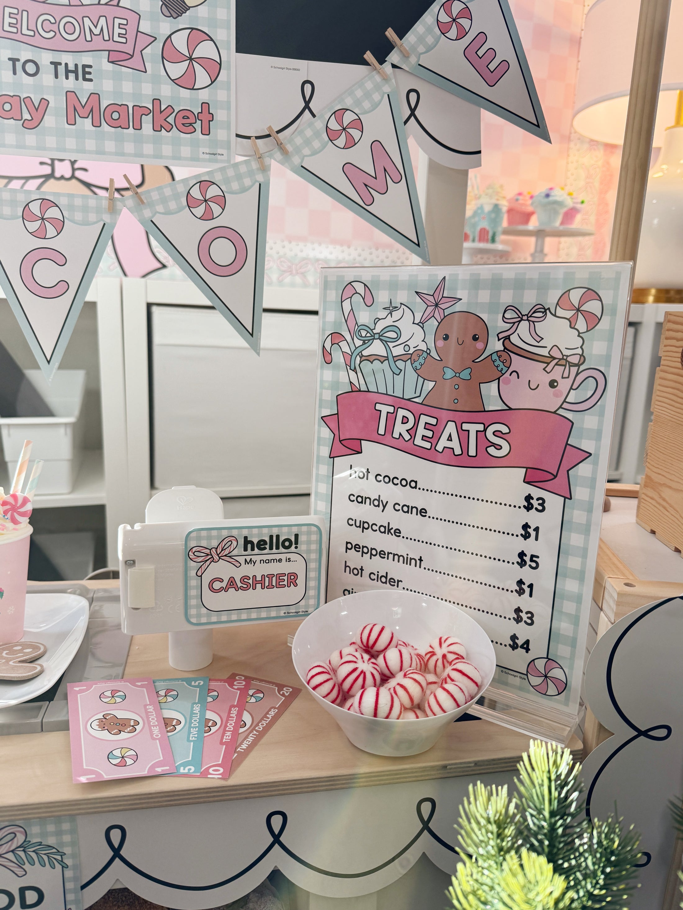 Printable December Dramatic Play Holiday Market and Tree Farm