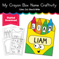 Load image into Gallery viewer, My Crayon Box Name Craftivity
