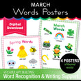 Load image into Gallery viewer, Printable March Words Posters
