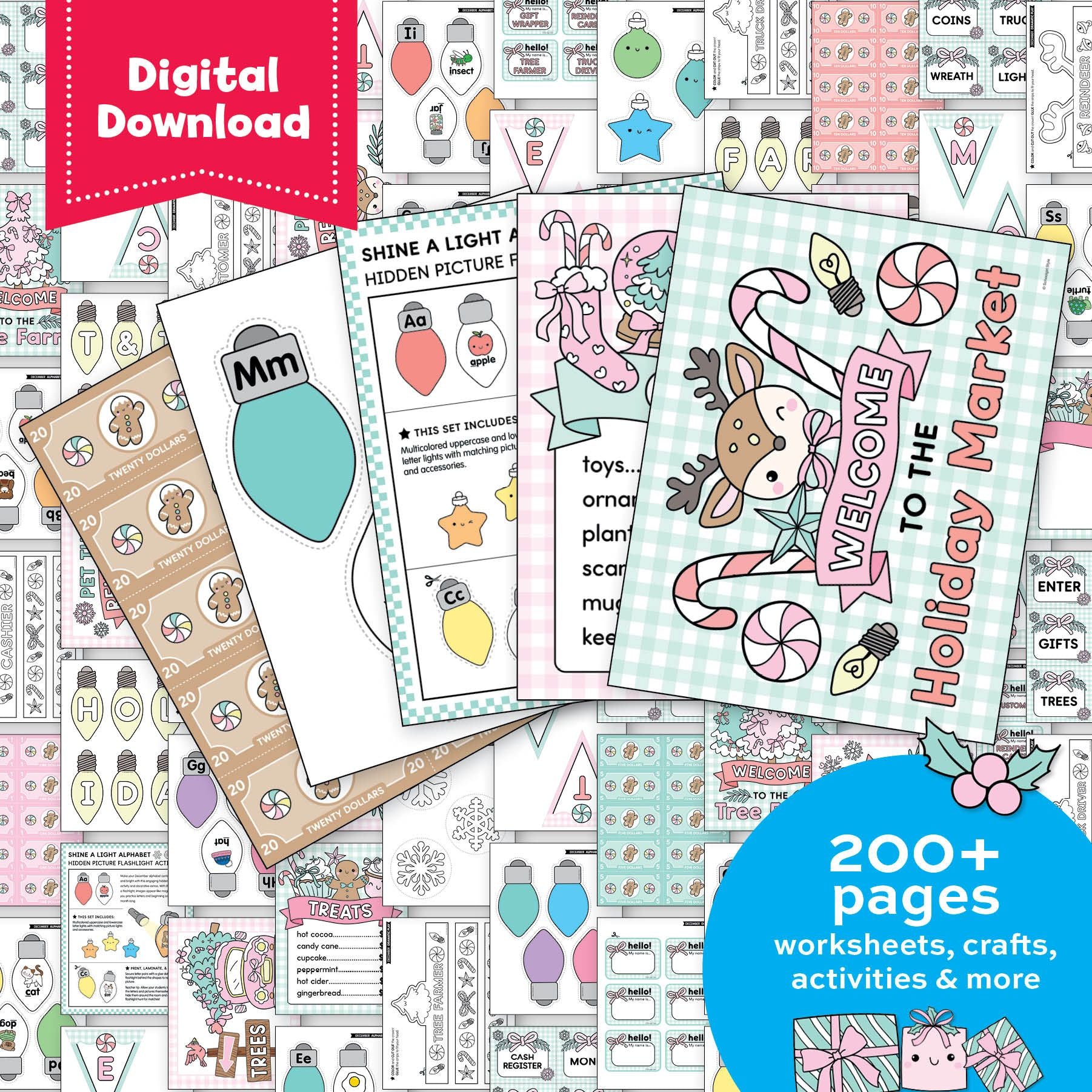 Printable Preschool December Homeschool Curriculum Bundle