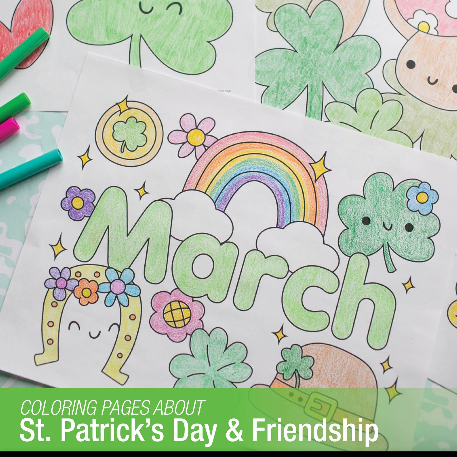 Free Printable March Coloring Pages Pack 2