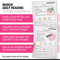 Load image into Gallery viewer, Printable Kindergarten March Daily Reading

