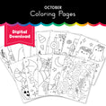 Load image into Gallery viewer, Free Printable October Coloring Pages
