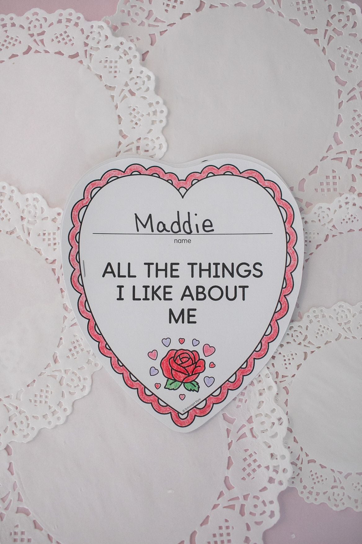 Printable February All The Things I Like About Me Craftivity