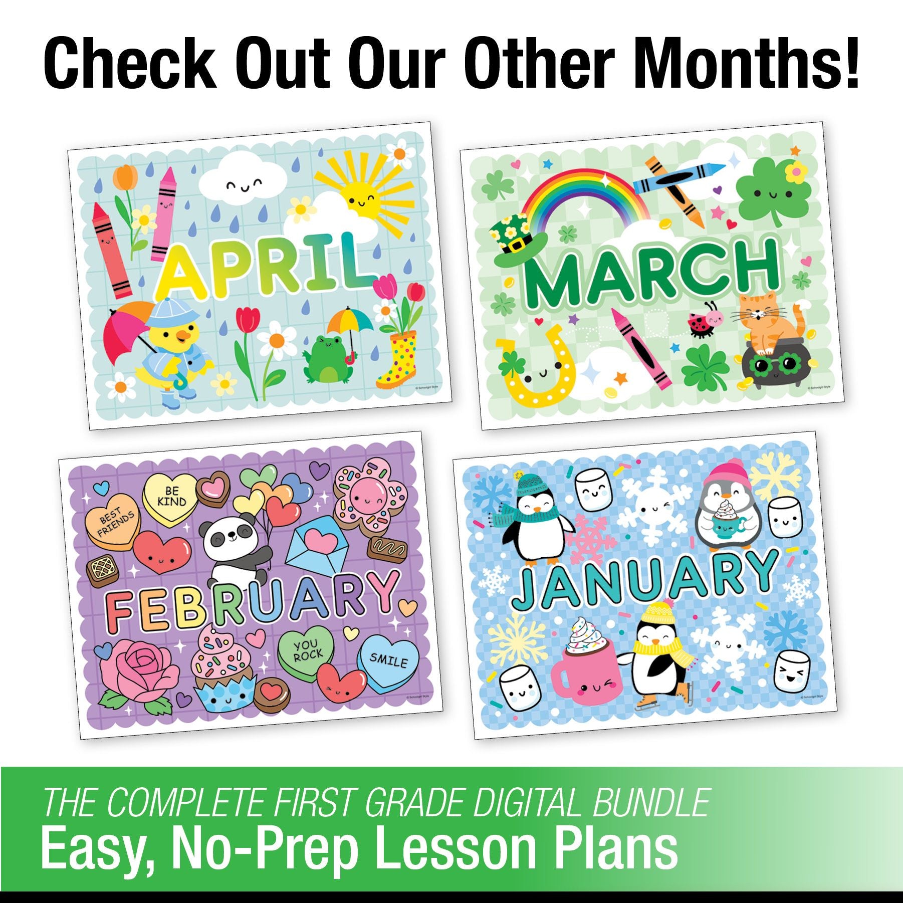 Printable First Grade May Homeschool Curriculum Bundle