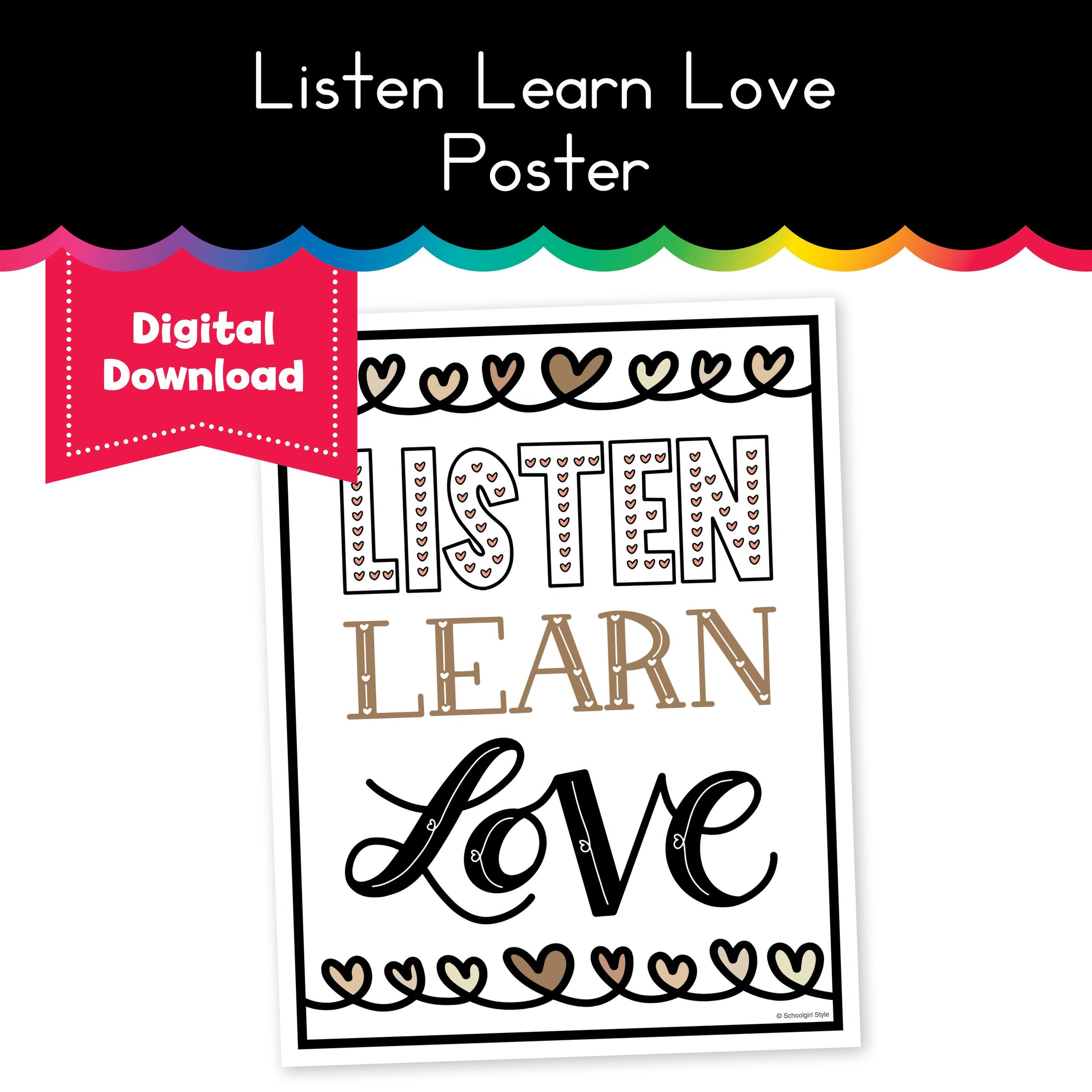 Listen Learn Love Poster