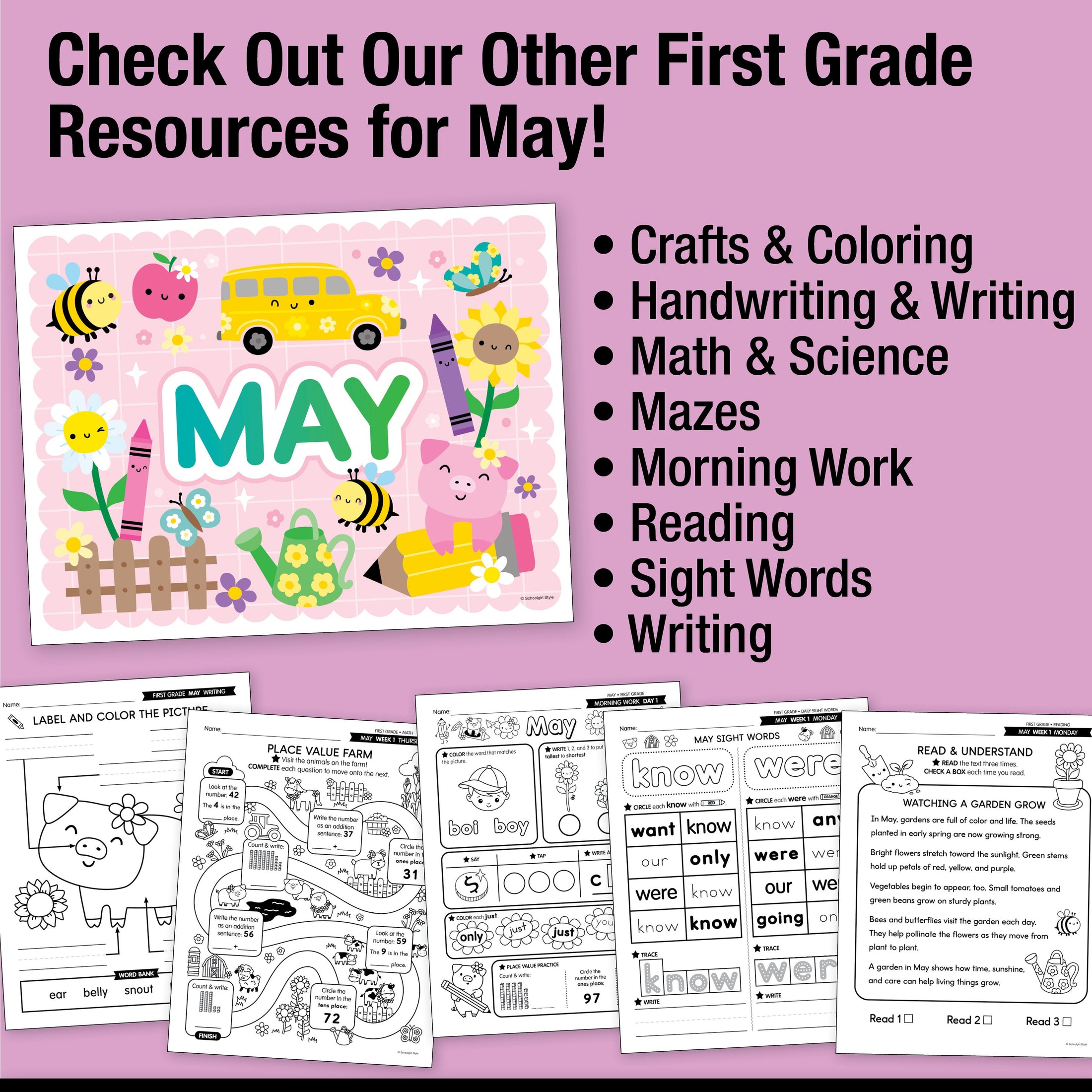 Printable May A Bouquet For Mom Writing Craftivity