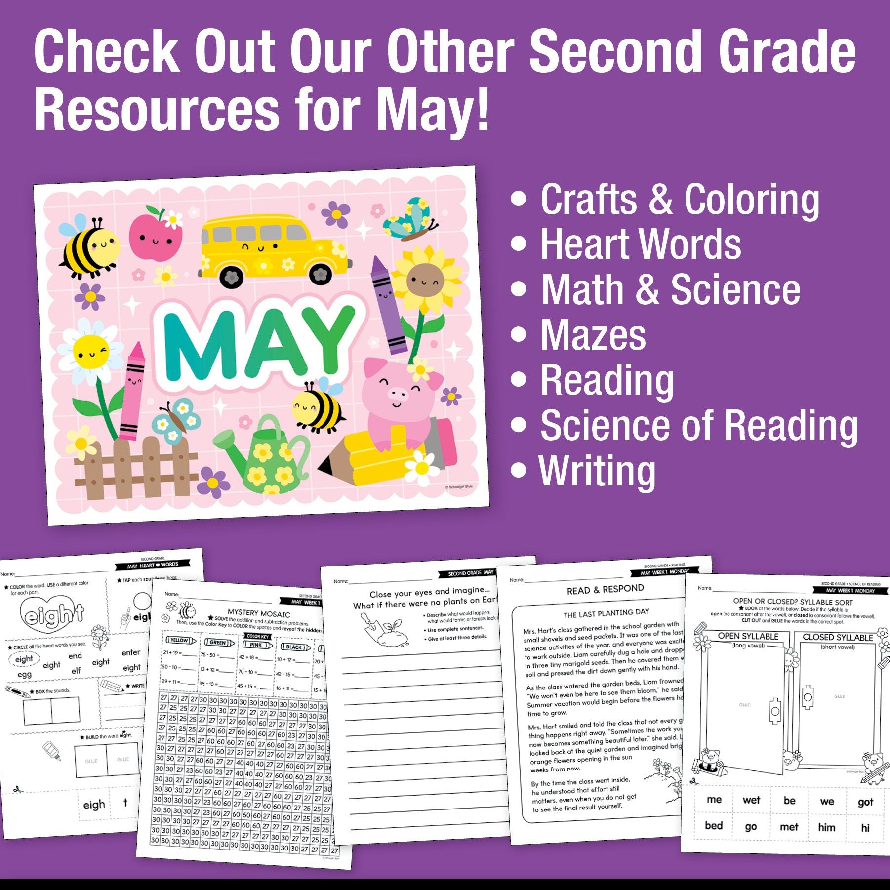 Printable Second Grade May Daily Morning Work