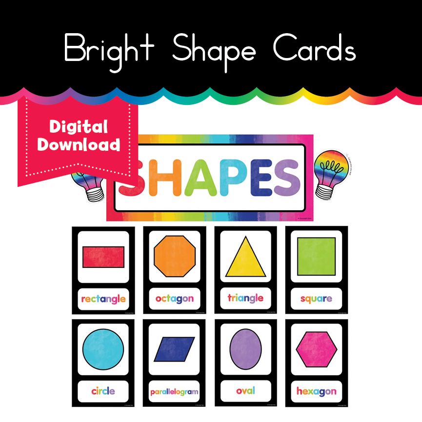 Bright Shape Cards 