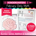 Load image into Gallery viewer, Printable Kindergarten February Daily Math
