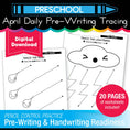Load image into Gallery viewer, Printable Preschool April Daily Pre-Writing Tracing
