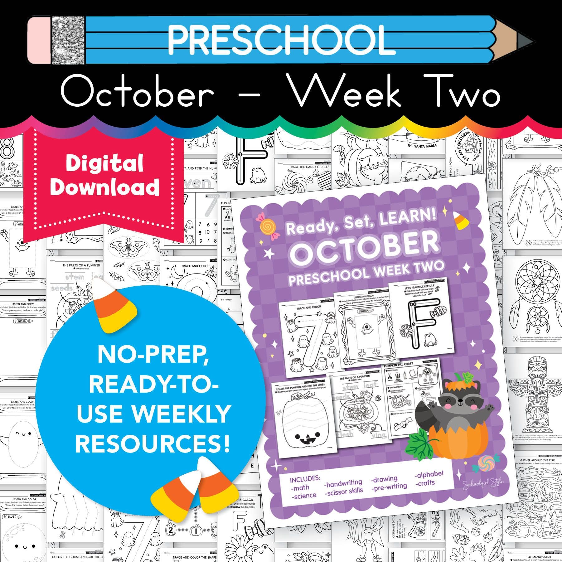 Printable Preschool October Week 2 Resources