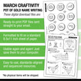 Load image into Gallery viewer, Printable March Pot of Gold Name Writing Craftivity
