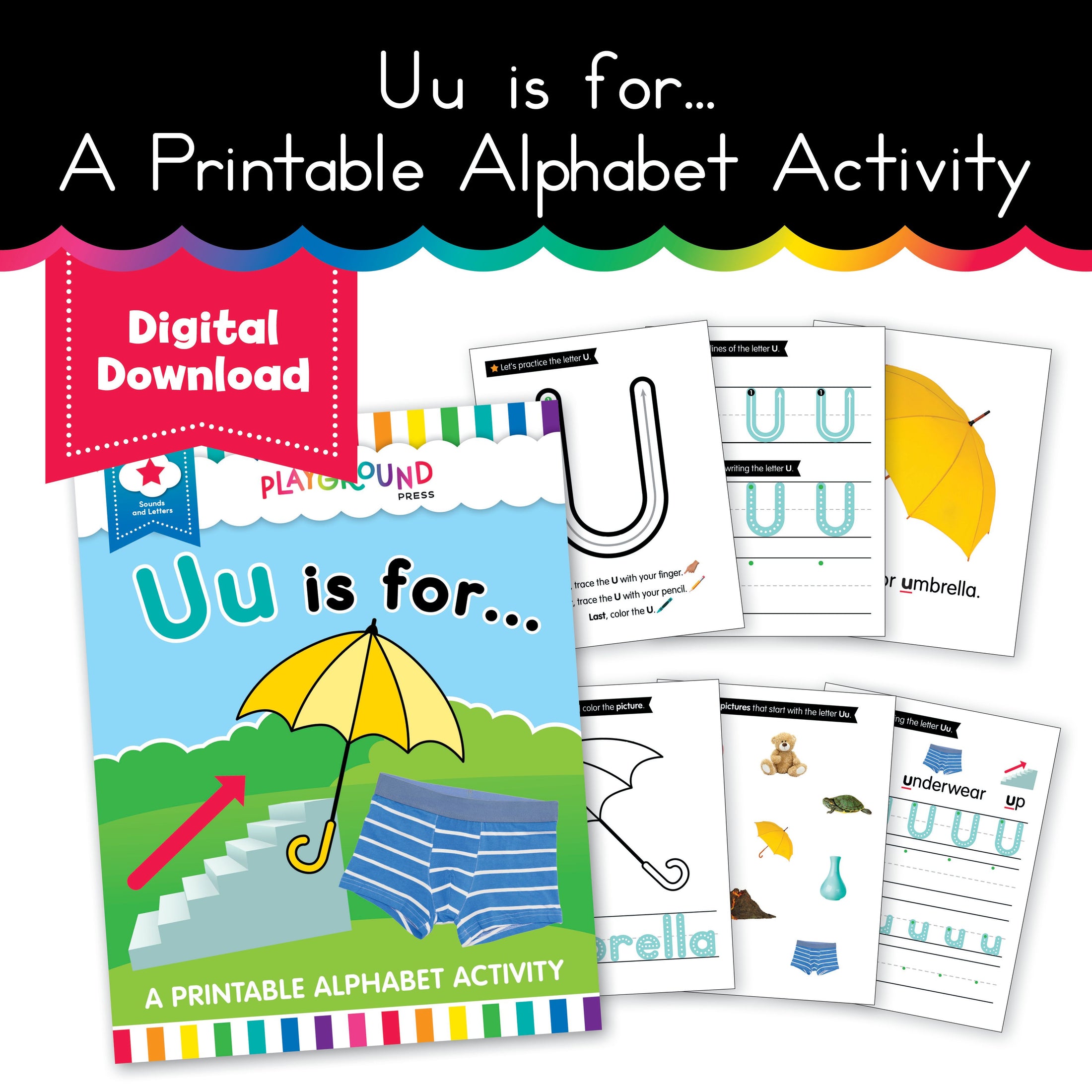 S.T.A.R. Reading: Uu is For... A Printable Alphabet Activity - Book 3