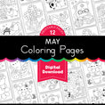 Load image into Gallery viewer, Free Printable May Coloring Pages Pack 2

