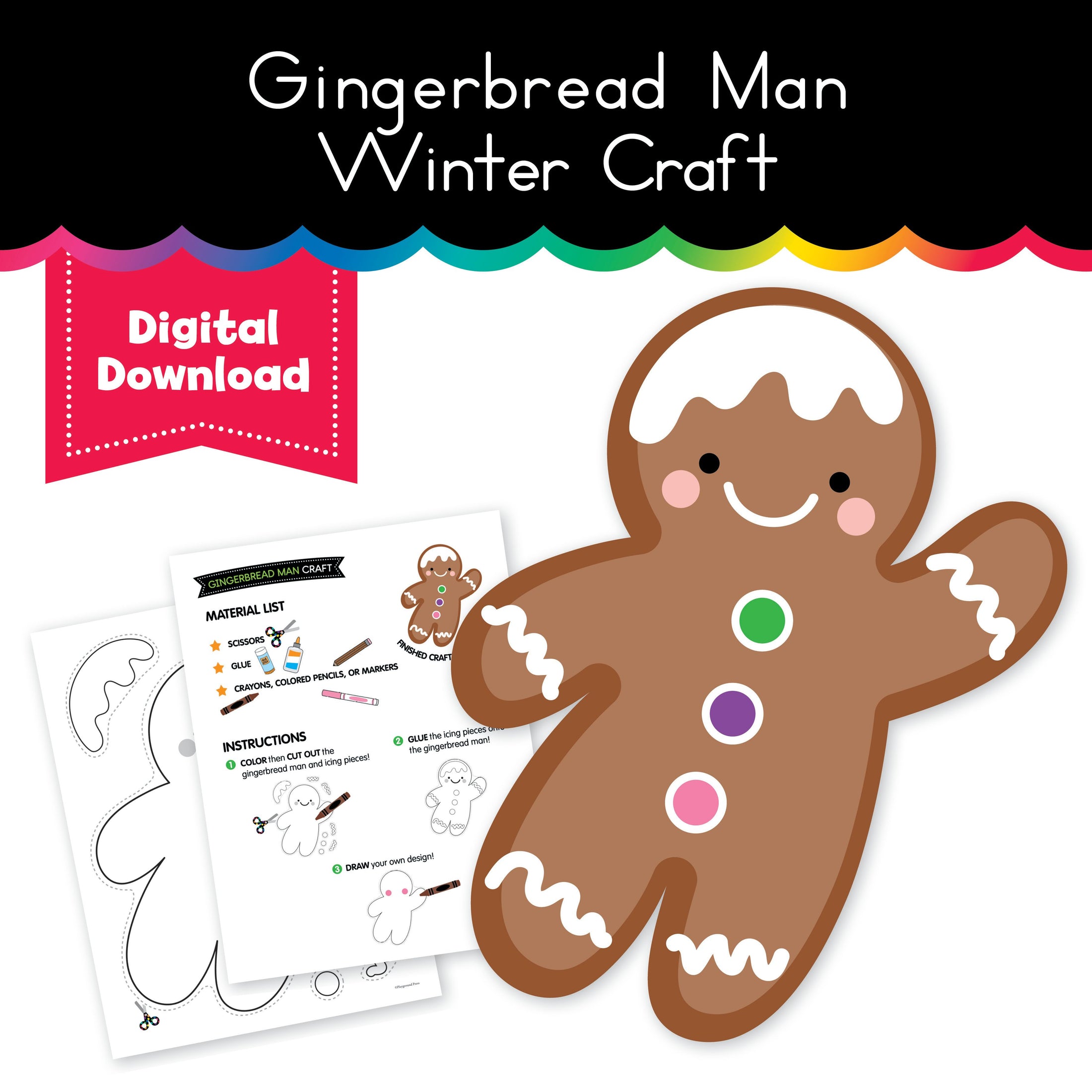 Gingerbread Man No Prep Winter Craft