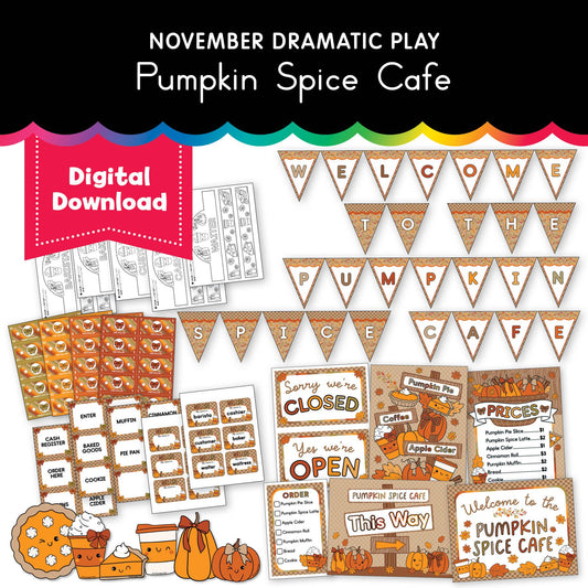 Printable November Dramatic Play Pumpkin Spice Cafe