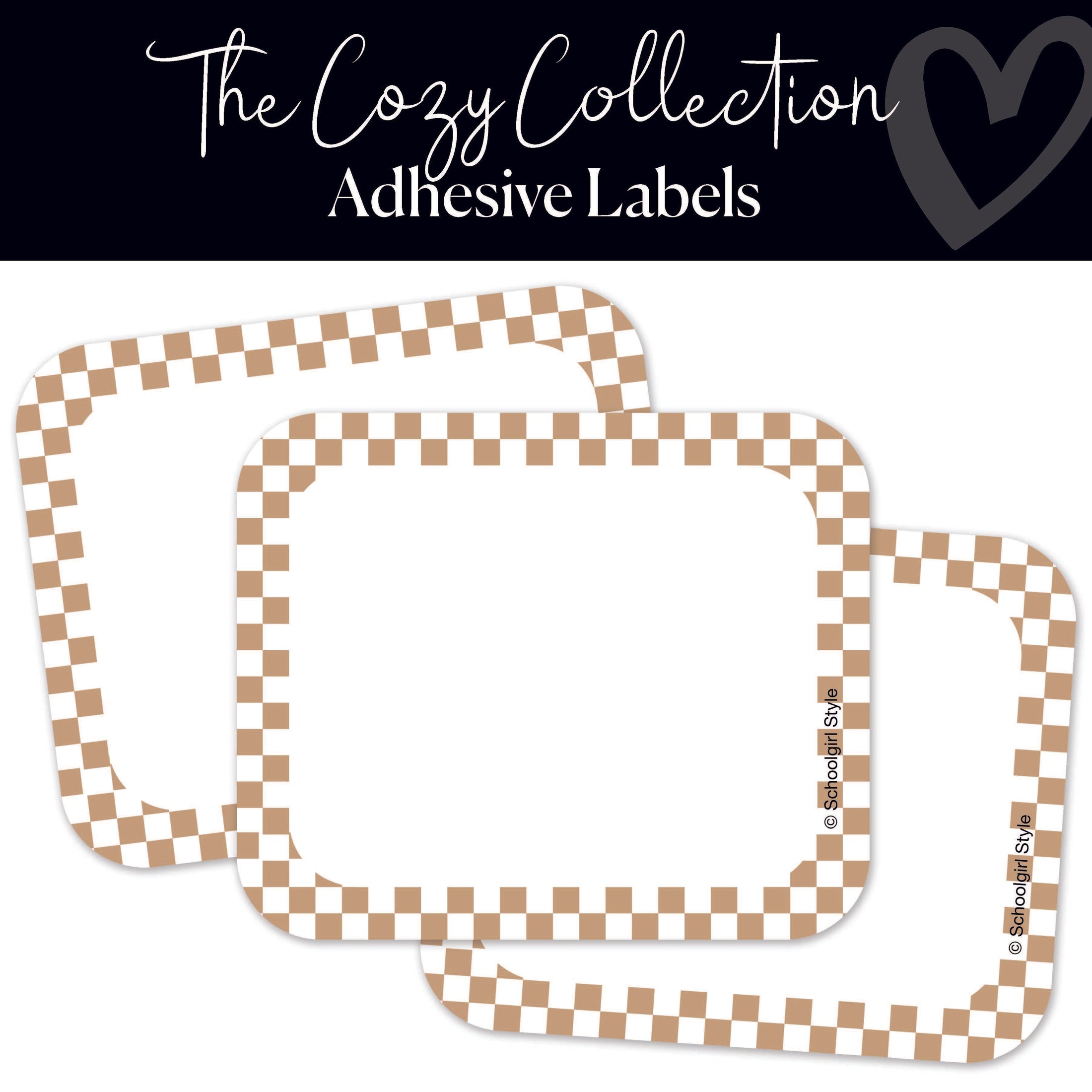 Neutral Checker Adhesive Labels