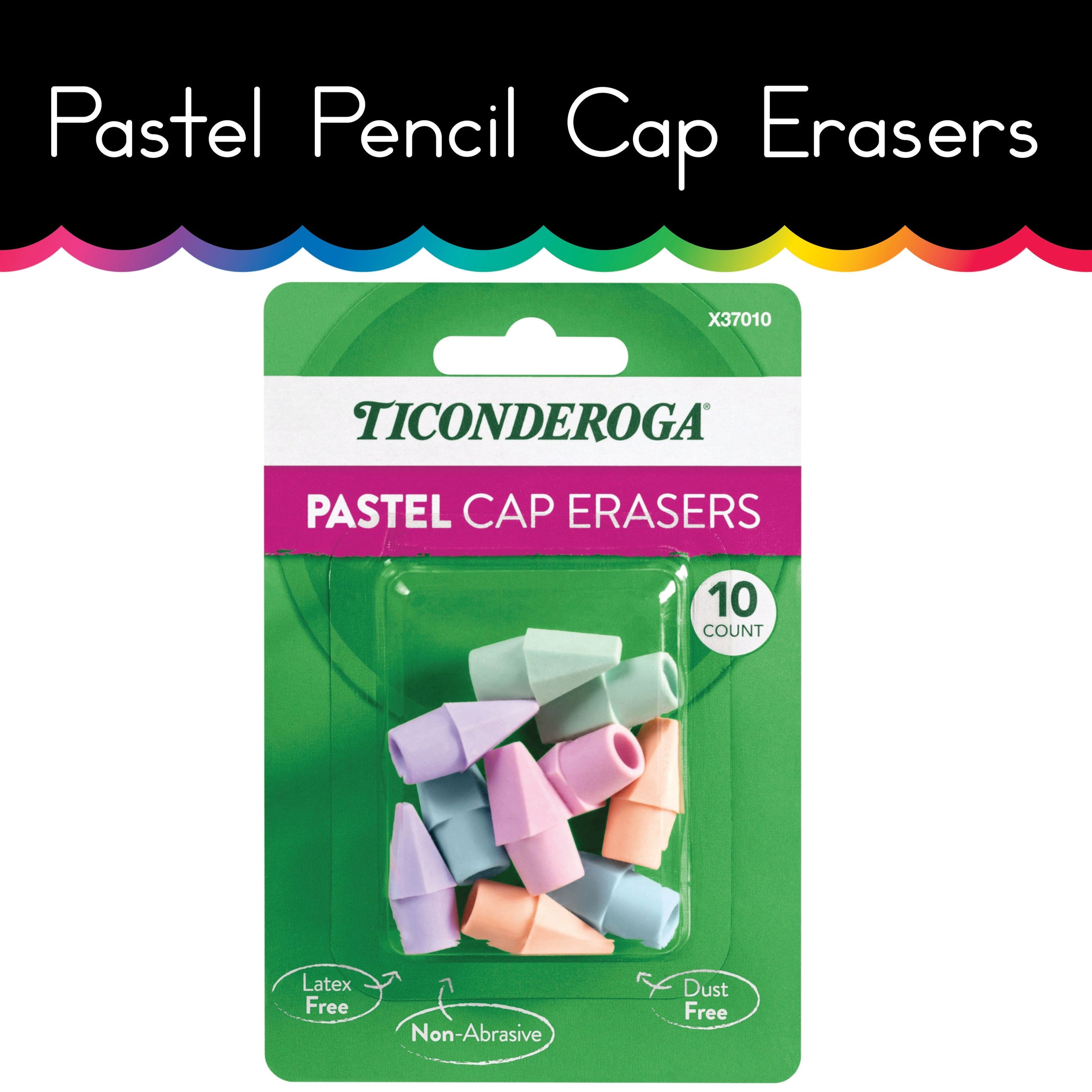 Pastel Pencil Cap Erasers