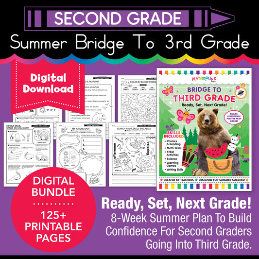 Printable Bridge To Third Grade Digital Summer Workbook
