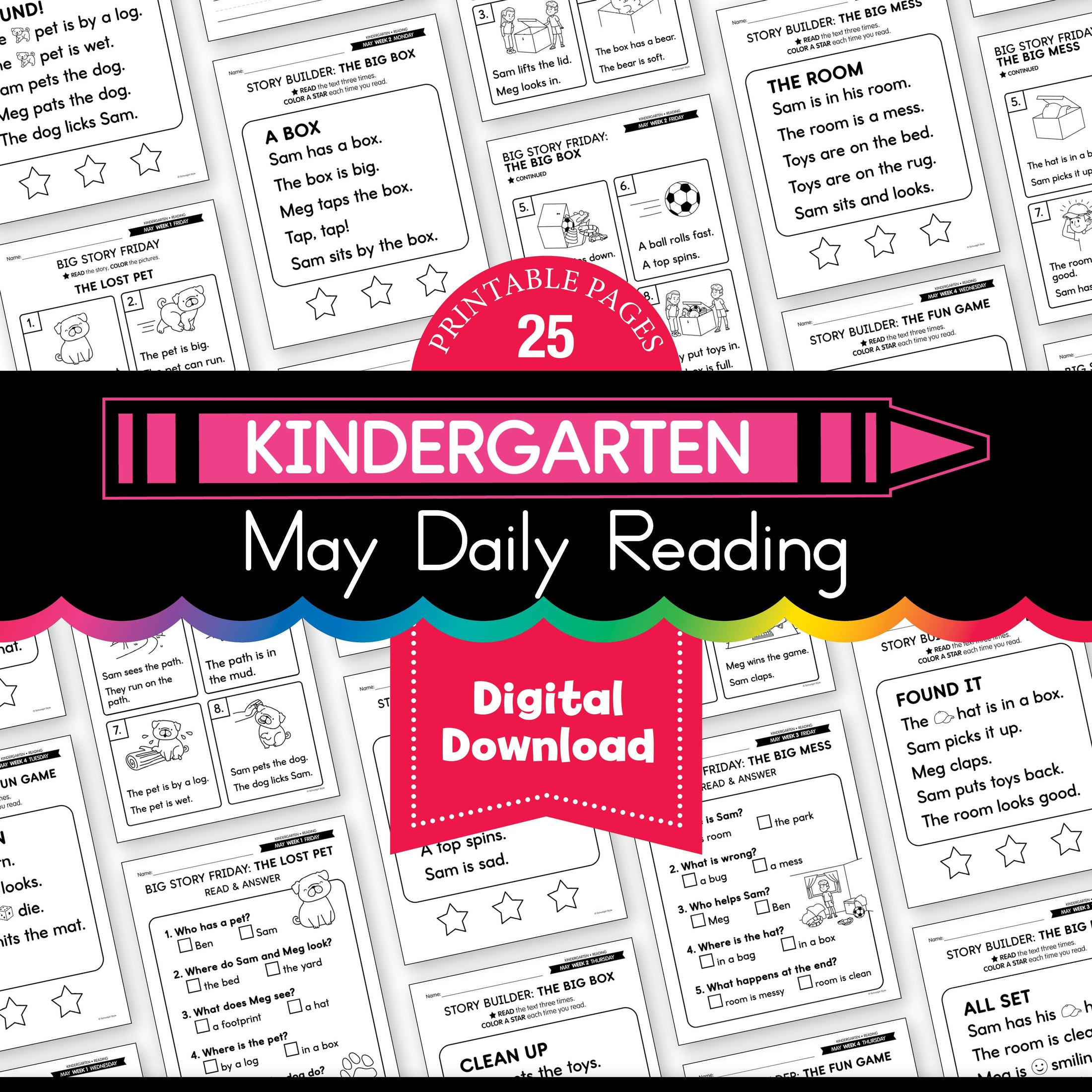 Printable Kindergarten May Daily Reading