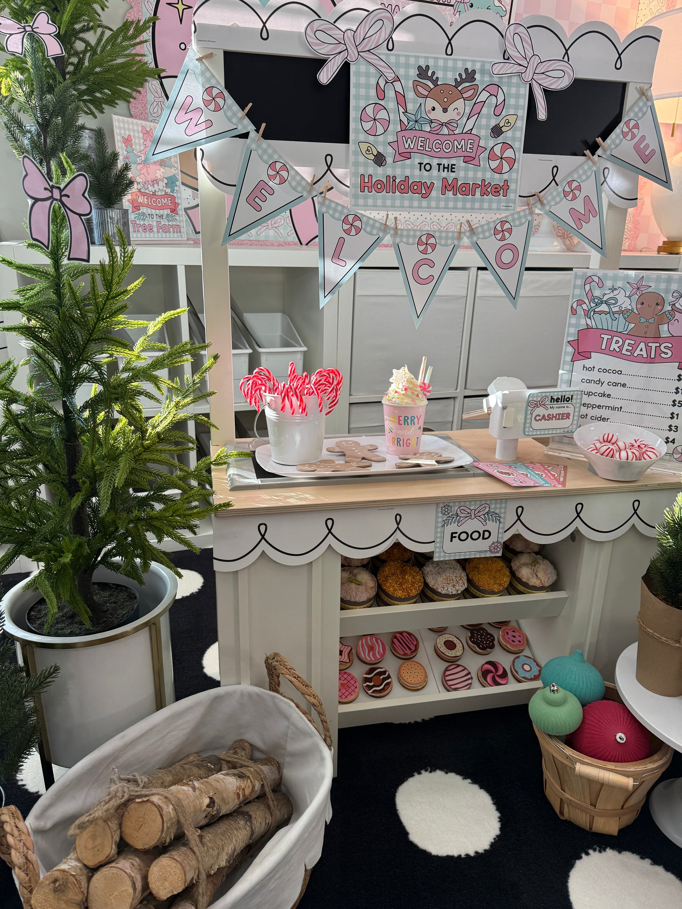 Printable December Dramatic Play Holiday Market and Tree Farm