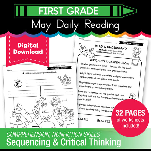 Printable First Grade May Daily Reading
