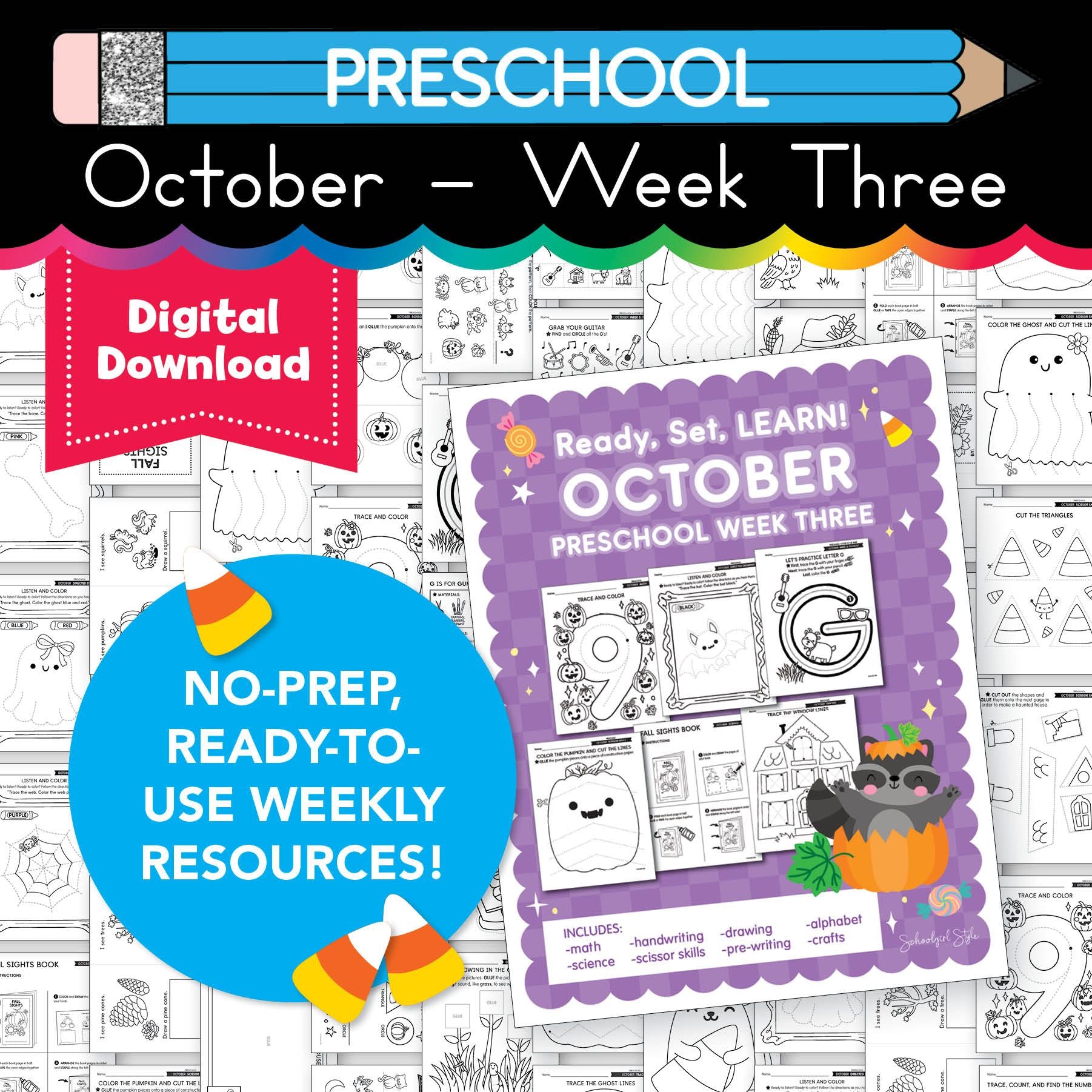 Printable Preschool October Week 3 Resources