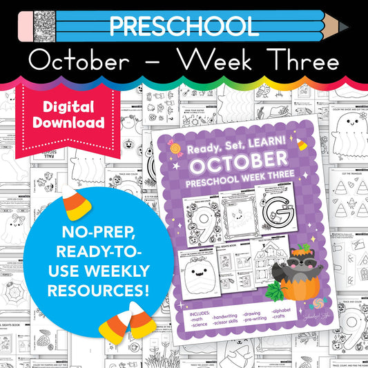 Printable Preschool October Week 3 Resources