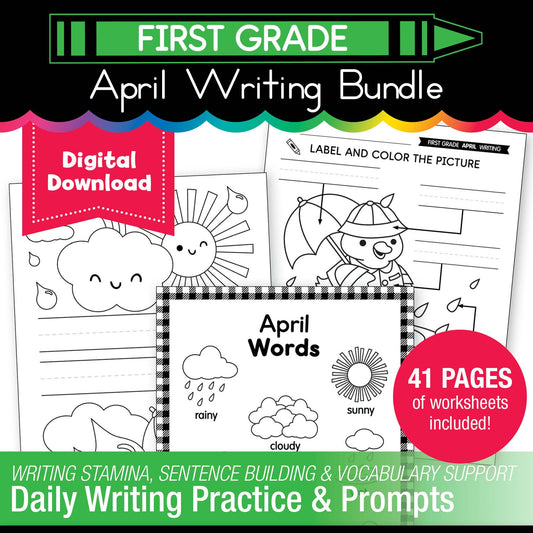 Printable First Grade April Writing Bundle