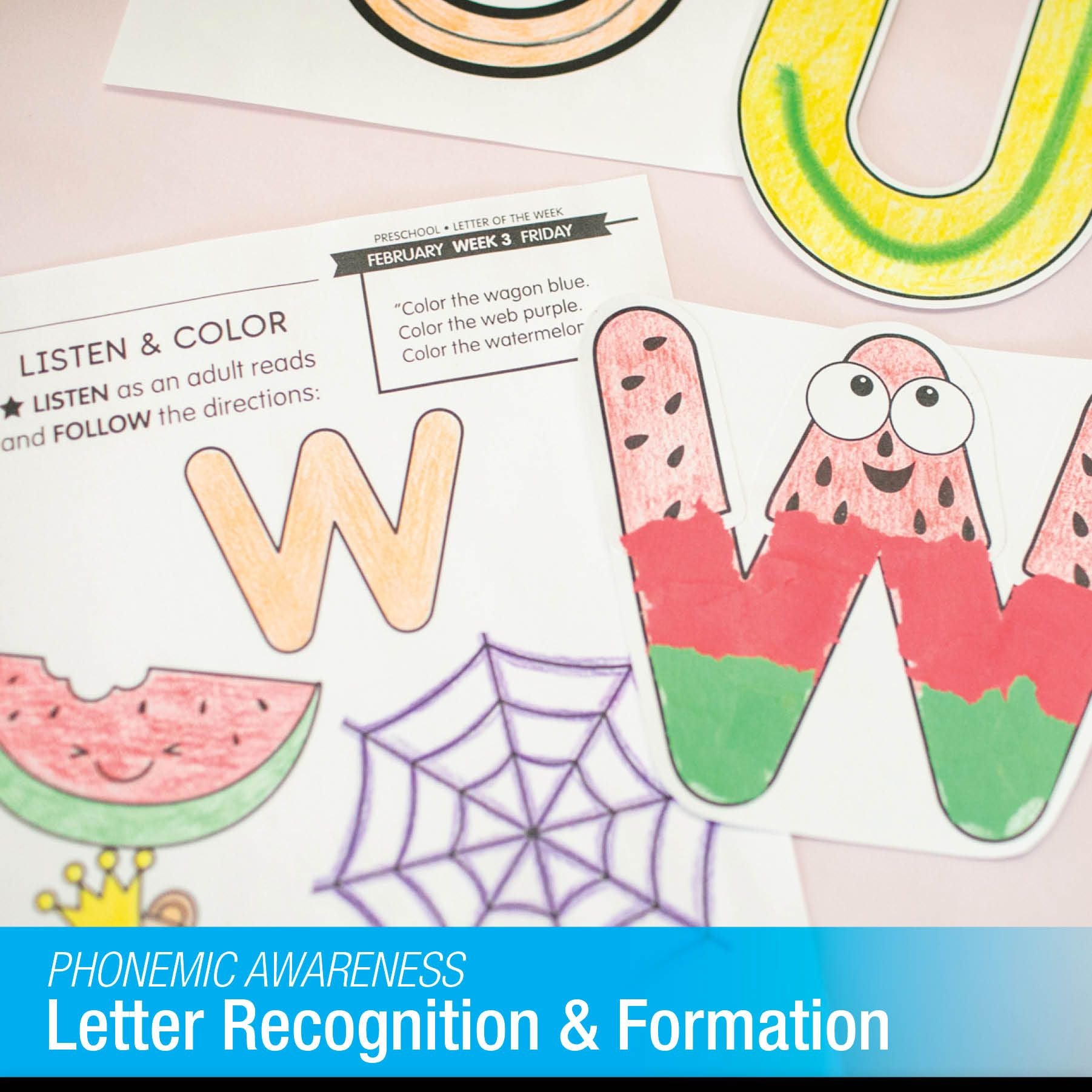Printable Preschool February Letter of the Week (U-X)