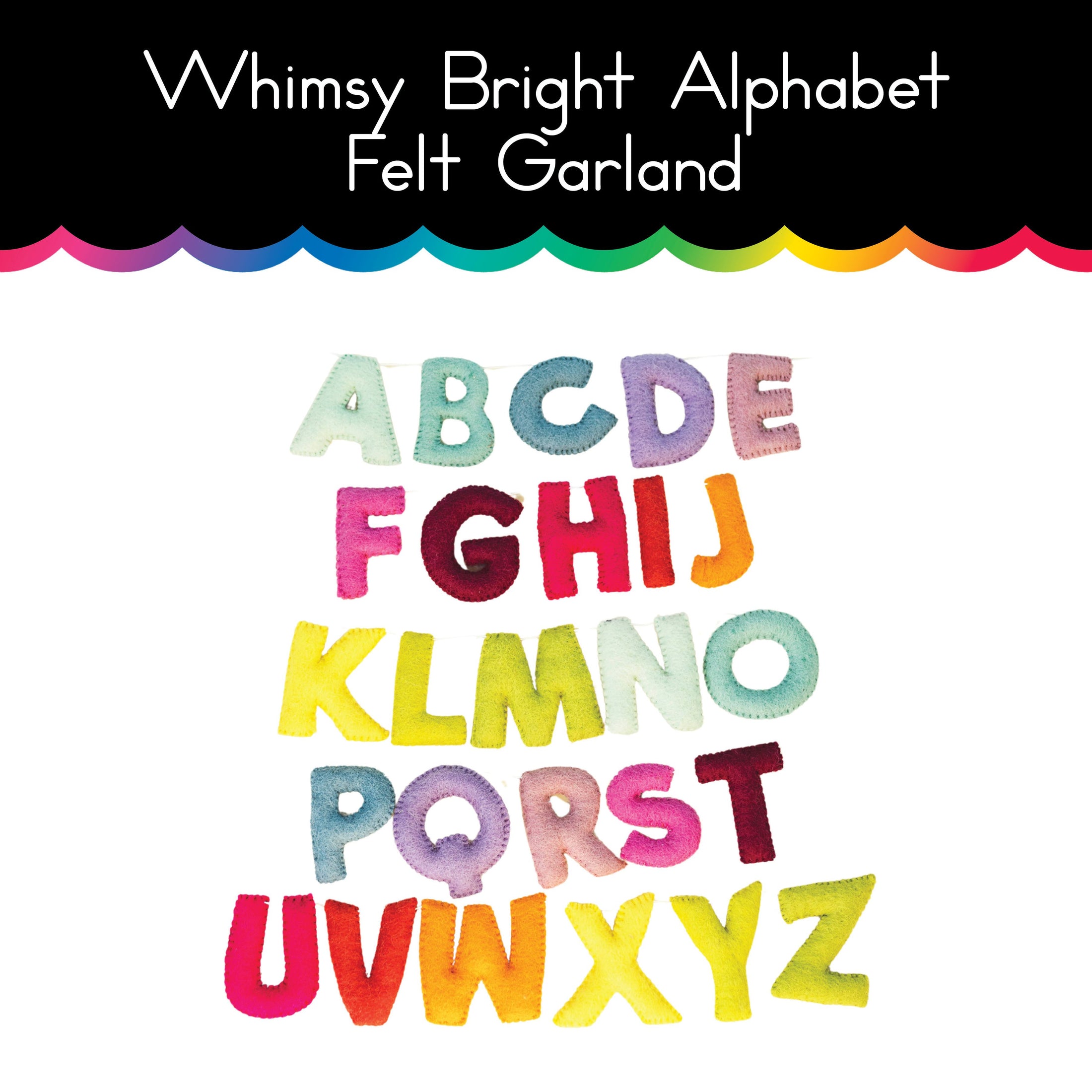 Whimsy Bright Alphabet Garland