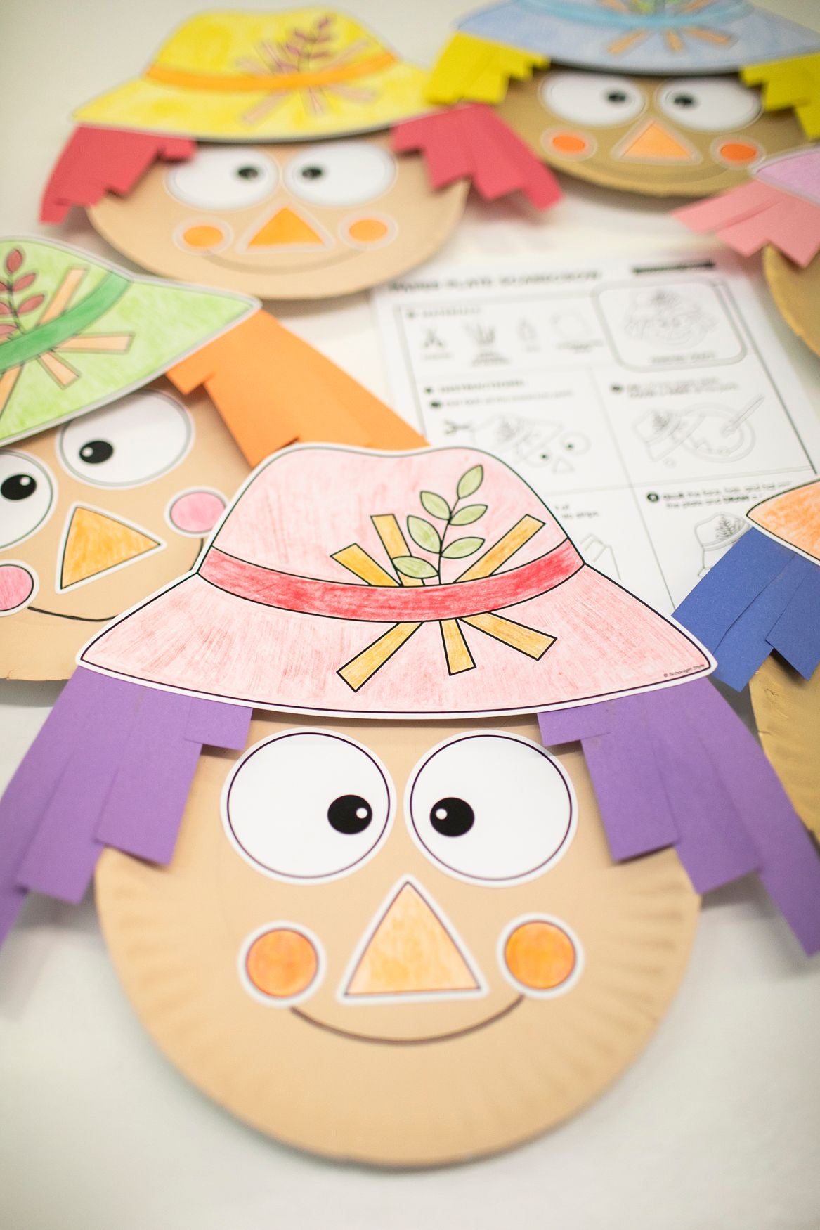 Printable Paper Plate Scarecrow Craft