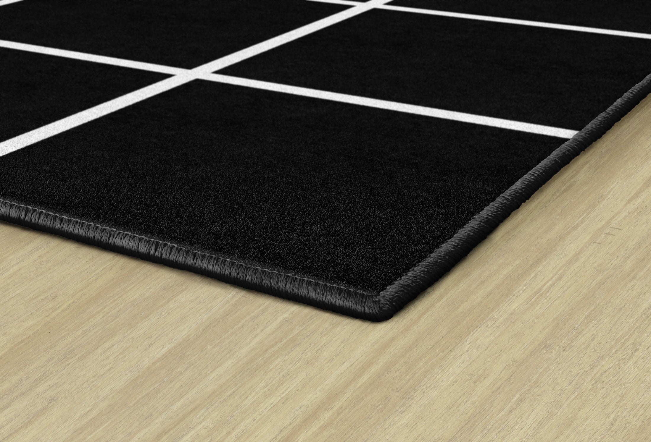 Black and White Grid Rug