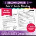 Load image into Gallery viewer, Printable Second Grade March Daily Reading
