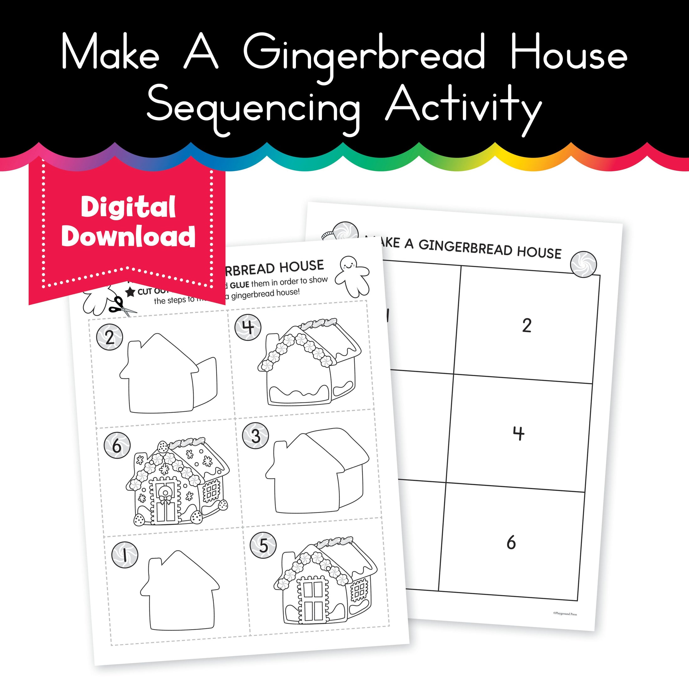 Make a Gingerbread House Sequencing Activity