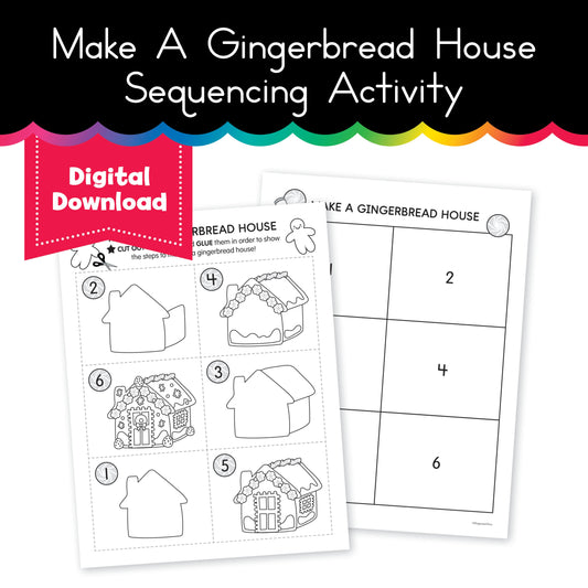 Make a Gingerbread House Sequencing Activity