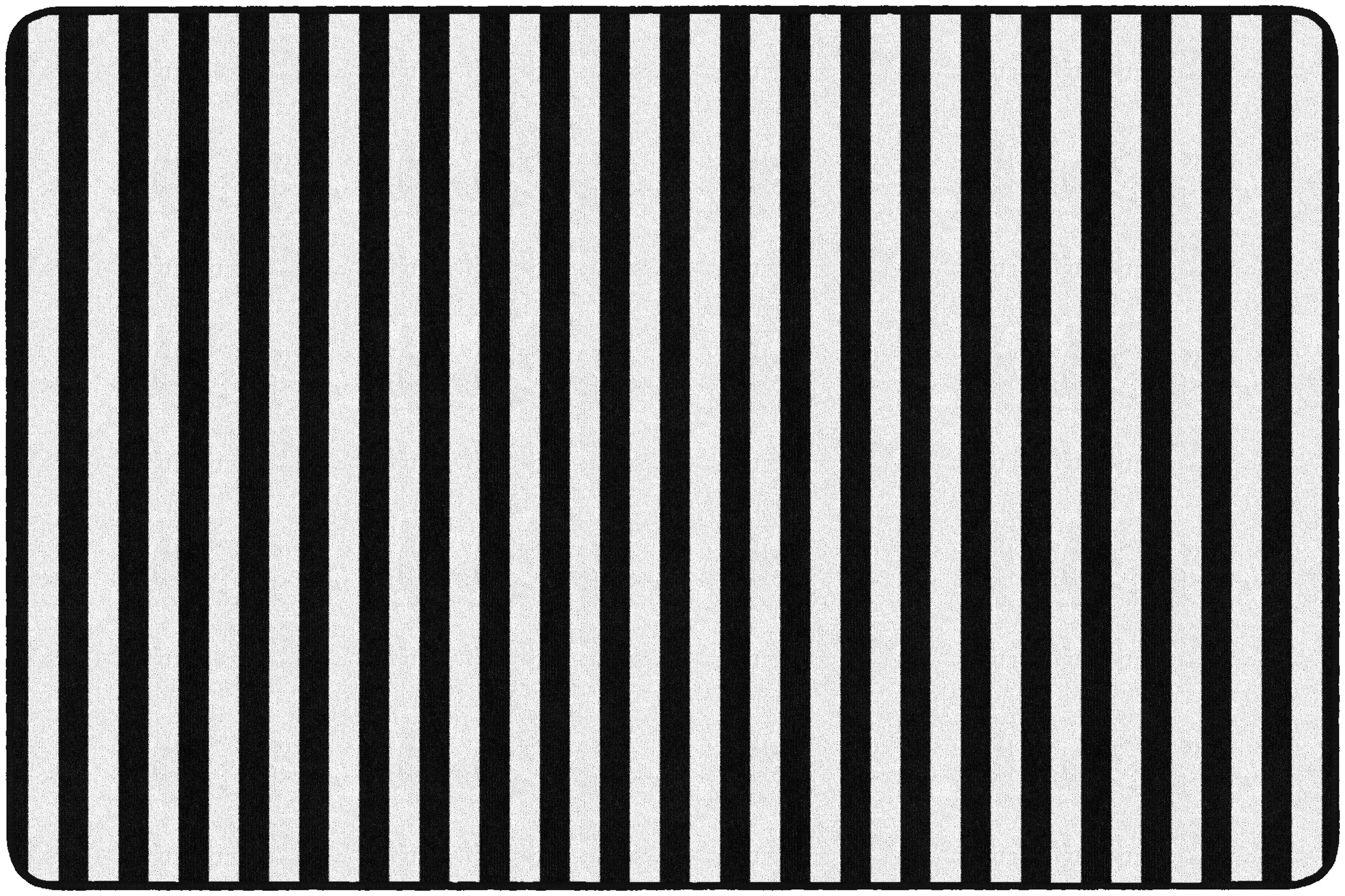 Black and White Stripe Classroom Rug by Schoolgirl Style