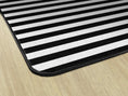 Load image into Gallery viewer, Black and White Stripe Classroom Rug by Schoolgirl Style

